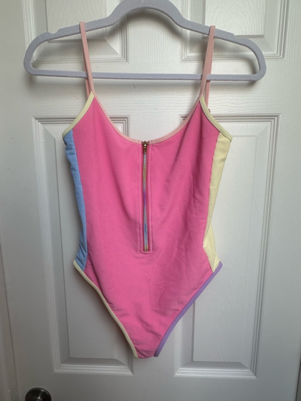 LoveShackFancy x Beach Riot One-Piece Swimsuit with Front Zip